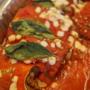 Berenjena parmesana boloñesa