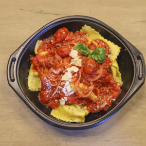 Pasta rellena de setas